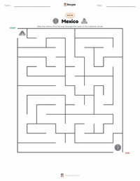 Mexico printable worksheet preview