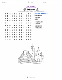 Vista previa de la hoja de trabajo imprimible de México