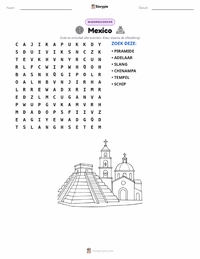 Mexico afdrukbare werkblad voorbeeld