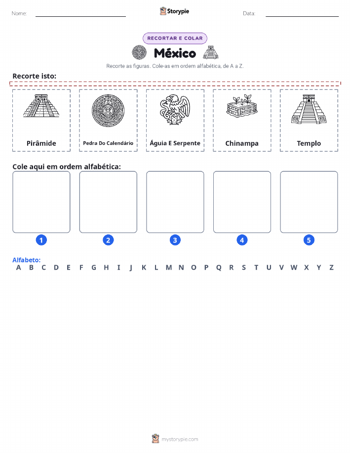 Recortar & Colar Alfabeto