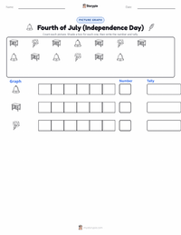 Fourth of July (Independence Day) printable worksheet preview
