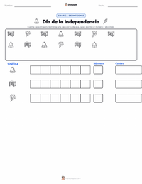 Vista previa de la hoja de trabajo imprimible de Cuatro de Julio (Día de la Independencia)