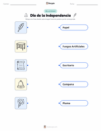 Vista previa de la hoja de trabajo imprimible de Cuatro de Julio (Día de la Independencia)