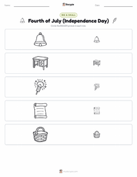 Fourth of July (Independence Day) printable worksheet preview