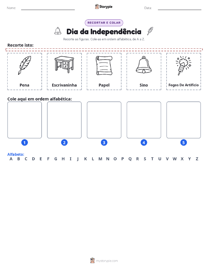 Recortar & Colar Alfabeto