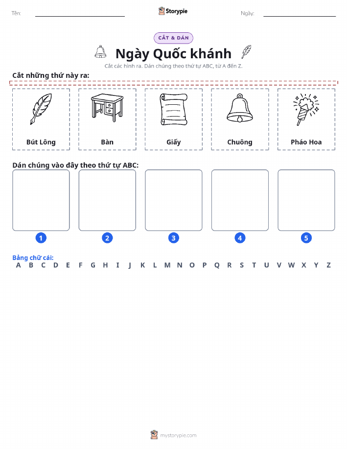 Cắt & Dán Chữ Cái