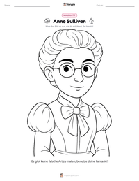 Anne Sullivan druckbare Arbeitsblatt Vorschau