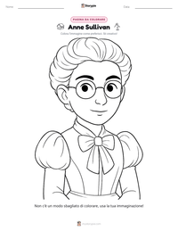 Anteprima della scheda stampabile di Anne Sullivan