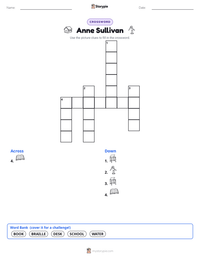 Anne Sullivan printable worksheet preview