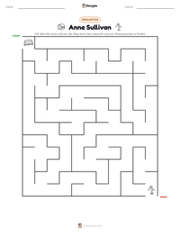 Anne Sullivan druckbare Arbeitsblatt Vorschau