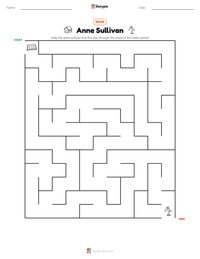 Anne Sullivan printable worksheet preview