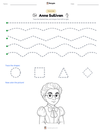 Anne Sullivan printable worksheet preview