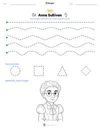 Aperçu de la feuille de travail imprimable Anne Sullivan