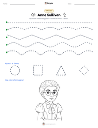 Anteprima della scheda stampabile di Anne Sullivan