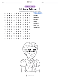 Aperçu de la feuille de travail imprimable Anne Sullivan