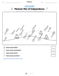 Mexican War of Independence printable worksheet preview