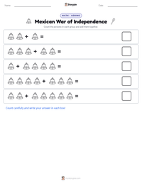 Mexican War of Independence printable worksheet preview