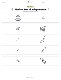 Mexican War of Independence printable worksheet preview