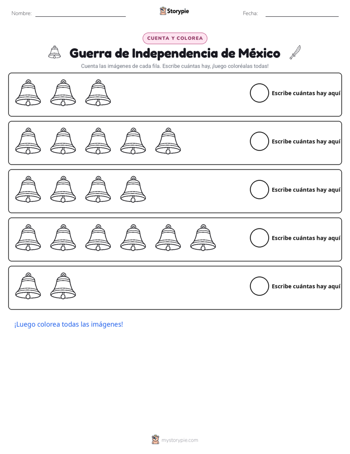 Contar y Colorear