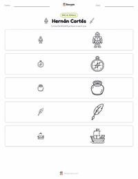 Hernán Cortés printable worksheet preview