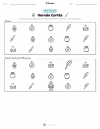 Hernán Cortés printable worksheet preview