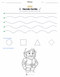 Hernán Cortés printable worksheet preview