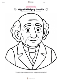 Miguel Hidalgo y Costilla coloring page for kids