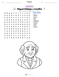 Miguel Hidalgo y Costilla printable worksheet preview