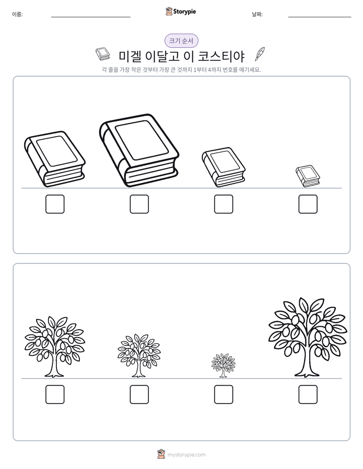 크기 순서