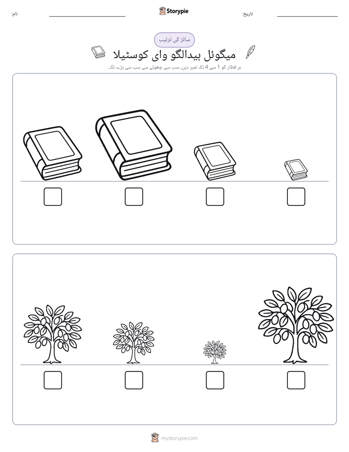 سائز کی ترتیب