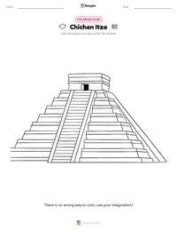 Chichen Itza printable worksheet preview