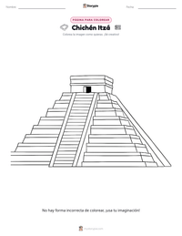 Vista previa de la hoja de trabajo imprimible de Chichén Itzá