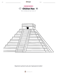 Chichen Itza yazdırılabilir çalışma sayfası önizlemesi