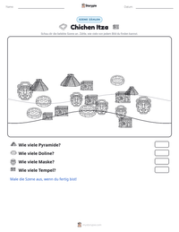 Chichen Itza druckbare Arbeitsblatt Vorschau