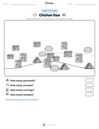 Chichen Itza printable worksheet preview