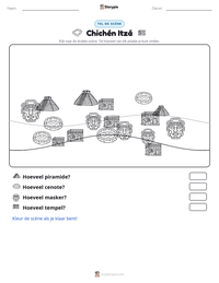 Chichén Itzá afdrukbare werkblad voorbeeld