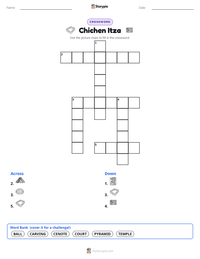 Chichen Itza printable worksheet preview