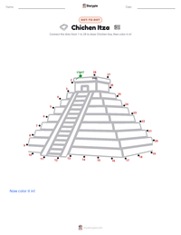 Chichen Itza printable worksheet preview