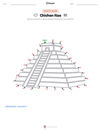 Aperçu de la feuille de travail imprimable Chichen Itza