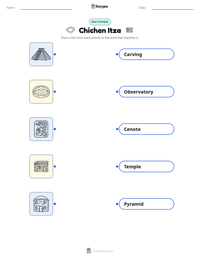 Chichen Itza printable worksheet preview