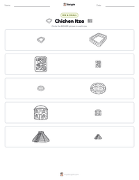 Chichen Itza printable worksheet preview
