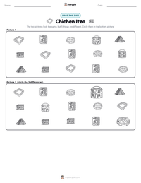 Chichen Itza printable worksheet preview