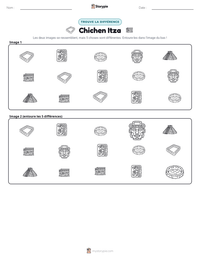 Aperçu de la feuille de travail imprimable Chichen Itza