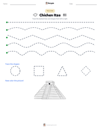 Chichen Itza printable worksheet preview