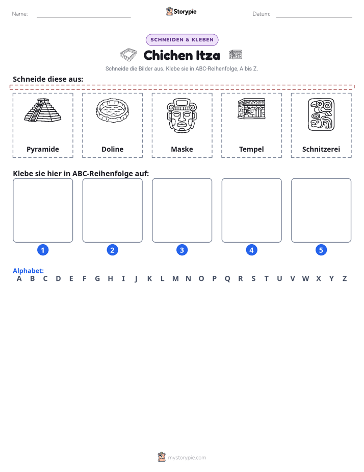 Schneiden & Einfügen Alphabet