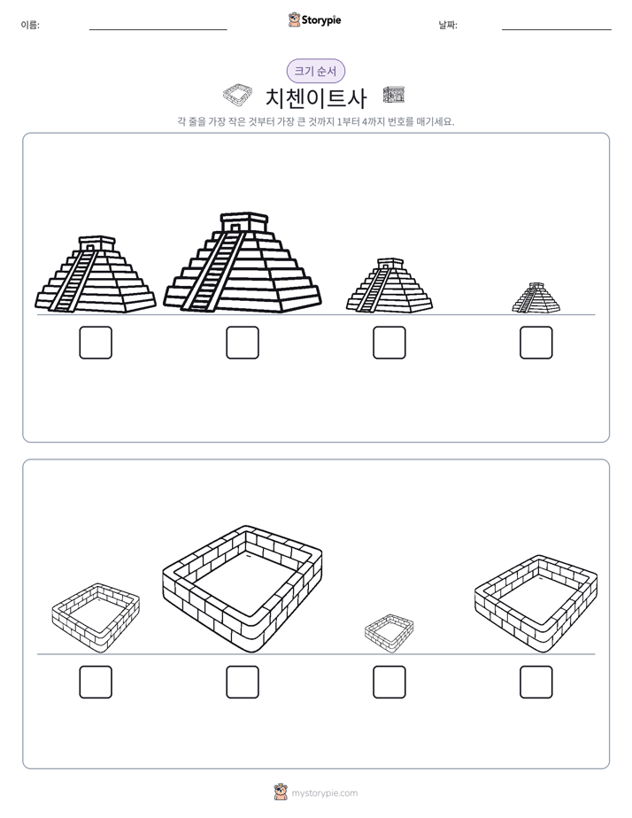 크기 순서