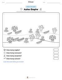 Aztec Empire printable worksheet preview