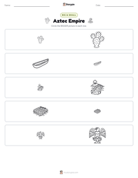 Aztec Empire printable worksheet preview