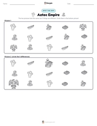 Aztec Empire printable worksheet preview