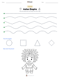 Aztec Empire printable worksheet preview